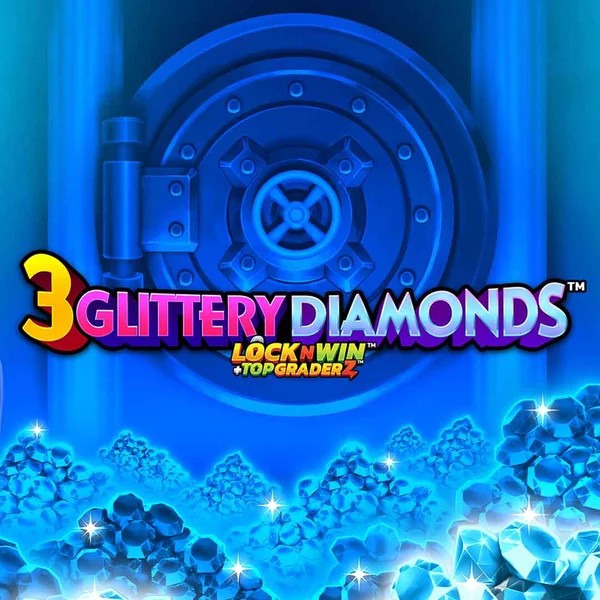 Try 3 Glittery Diamonds slot by PearFiction Studios on qbet-online.com – logo image