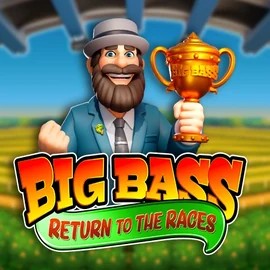 Big Bass Return to the Races online game logo by Pragmatic Play on qbet-online.com
