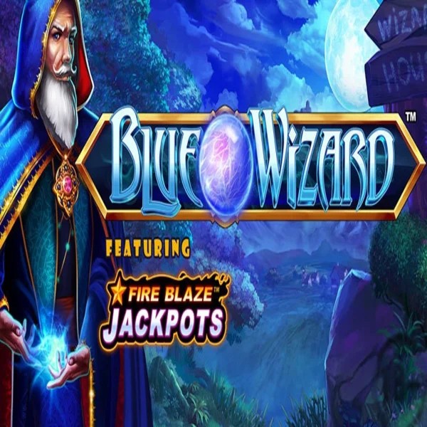 Play the Blue Wizard Fire Blaze Jackpots slot by Rarestone Gaming on Qbet Casino
