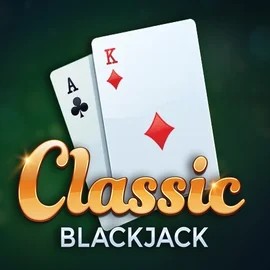 Classic Blackjack slot logo by Red Tiger Gaming at Qbet Casino