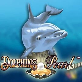 Dolphins Pearl Deluxe slot logo by Novomatic at Qbet Casino