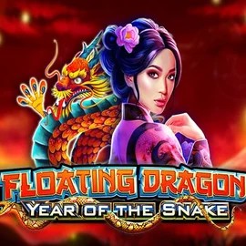 Floating Dragon Year of the Snake logo by Pragmatic Play Qbet Casino