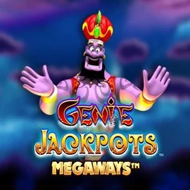 Genie Jackpots Megaways slot logo by Blueprint Gaming at Qbet Casino