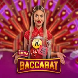 Mega Baccarat logo – Live Casino by Pragmatic Play at Qbet Casino