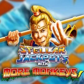 Stellar Jackpots with More Monkeys logo by Lightning Box Game at Qbet Casino