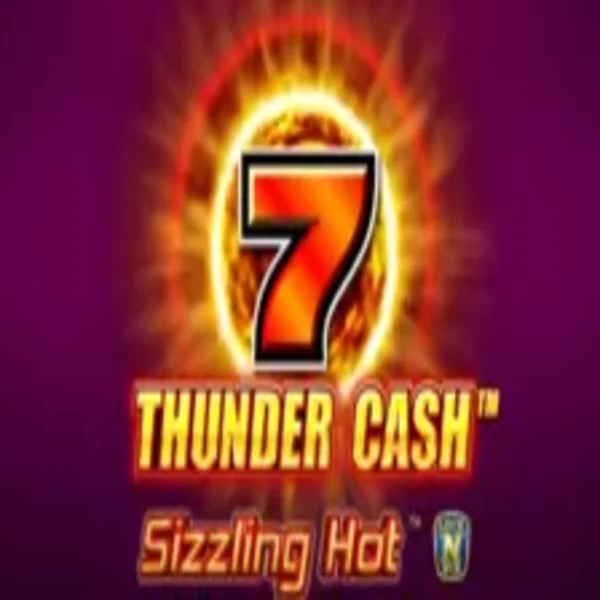 Thunder Cash Sizzling Hot online game logo by Novomatic on qbet-online.com