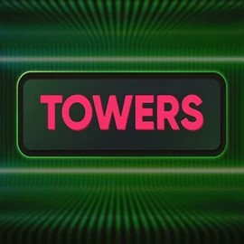 Towers slot logo by Turbo Games at Qbet Casino